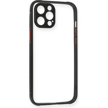 Pazarcan Iphone 12 Kılıf Miami Şeffaf Silikon - Siyah