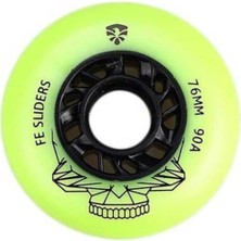 PremiumPort Beyaz Slider Green 90A 76MM Paten Tekerleği, Kaydırma ve Denge Için Ideal