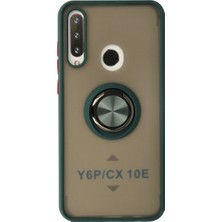 Pazarcan Y6P Kılıf Montreal Yüzüklü Silikon Kapak - Yeşil