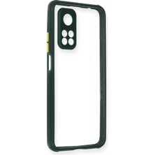 Pazarcan Mi 10T Kılıf Miami Şeffaf Silikon - Koyu Yeşil