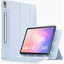 M.TK Moveteck Samsung Galaxy Tab S11 Ultra 14.6 Inç Tablet Kılıf Magic Klavyeli Slim Mıknatıslı Ön Kapak Tutucu Kilit Akıllı Stand Kapak