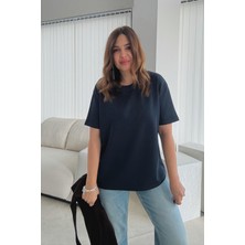 Et Lacivert Modal Basic Tişört