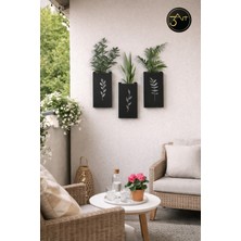 3art Metal Dekorasyon Duvar Saksısı –  Dekoratif Duvar Çiçekliği  Balkon, Bahçe & Salon Duvar Dekoru