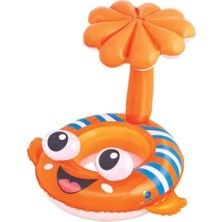 Bestway Renkli Bot Gölgelikli Balıklı Bebek Yüzme Simidi, Güvenli ve Eğlenceli Kullanım