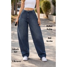 Cedy Denım Kadın Yüksek Bel Baggy Skater Jean