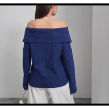 Kayık Yaka Triko Kazak