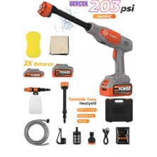 Npo Auhma ACR07T Reel 203PSI Çift Akülü Yeni Nesil Motor 12 Parça Profesyonel Oto Yıkama Tabancası