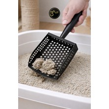 3art Metal Dekorasyon Kedi Kumu Küreği – Delikli Dayanıklı Kedi Tuvalet Küreği Koku Önleyici, Kolay Temizlik