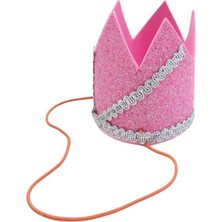 Feyza Design Parlak Simli Pembe Kedi ve Köpek Parti Şapkası, Eğlenceli ve Şık Tasarım