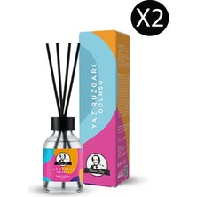 Özcan Yaz Rüzgarı Kokulu Çubuklu Oda Kokusu Ekstra Kalıcı Esansiyel Yağ Odunsu Koku 50ML x 2
