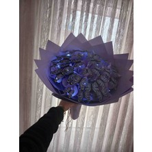 Çiçek Lila Kelebek Buket Büyük Boy