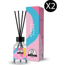 Özcan Bebeksi Pudra Kokulu Çubuklu Oda Kokusu Ekstra Kalıcı Esansiyel Yağ Baby Powder 50ML x 2