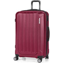 Polo&sky Spring Model Vişne Renk Orta Boy Valiz Bavul