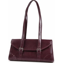 Tandi Bags Velora Vintage Baget Çanta Bordo