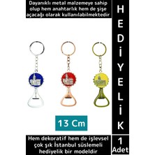 Wintoup Dayanıklı Dekoratif Hediyelik Çok Amaçlı Şık Istanbul Motifli Metal Şişe Açacağı Anahtarlık 2 In 1
