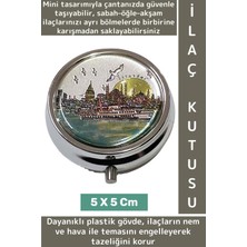 Wintoup Özel Model Konsept Hediyelik Dekoratif Şık Istanbul Temalı 3 Bölmeli Hap Tablet Ilaç Saklama Kutusu