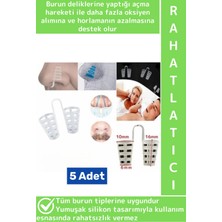 Wintoup Özel Model Rahat Nefes Alıp Verme Horlama Azaltıcı Uyku Bozukluğu Önleyen Burun Delik Aparatı 5 Adet