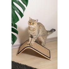 Feyza Design Doğal Kedi Tırmalama Tahtası ve Rampası, Otlu ve Sisal Malzeme