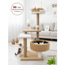 Feyza Design Çok Katlı Kedi Oyun ve Dinlenme Ağacı, 96 Cm, Şık ve Konforlu Tasarım