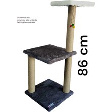 Feyza Design 86CM Uzun Iki Katlı Boncuklu Kedi Tırmalama Tahtası