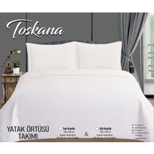 Bella Home Toscana Çift Kişilik Kadife Yatak Örtüsü Seti - 240X260 cm