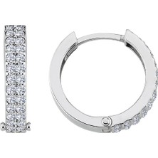 Sirius Pırlanta Taşlı Büyük Halka Küpe 0402E0042