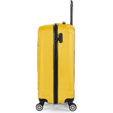 Polo&Sky Spring Model Sarı Renk Kabin Boy Valiz Bavul