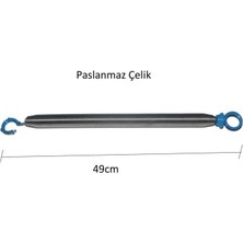 PremiumPort Paslanmaz Çelik Reformer Kızak Yayı, 49 Cm, Mavi, Sağlam ve Dayanıklı