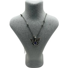 Megass Dekor Londra Model Süet Kumaş Gri Renk 16/12 cm Kolye Sergileme Mankeni