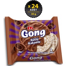 Eti Gong Sütlü Çikolata Kaplamalı Pirinç Patlağı 30 G x 24 Adet