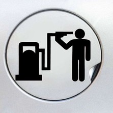 Sticker Dizayn Araba Yakıt Deposu Kapağı Sticker - Araba Oto Cam Kaput Sticker - 00101