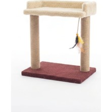 Feyza Design Iki Katlı Kedi Tırmalama Platformu, Orijinal Jüt Ipli, 50 cm