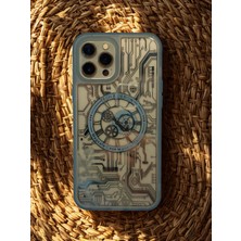 Aplus Iphone Machanic Magsafe Uyumlu Şeffaf Koruyucu Kılıf – Devre Desenli