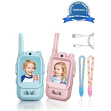 Karahanbey Çocuklar Için Görüntülü Telsiz Konuşma Özellıklı El Telsizi Şarj Edılebılır 50 mt Menzil Wifi Gerek