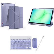 Redmud Teknoloji Samsung Galaxy Tab S11 SM-X730 11" ile Uyumlu Standlı Kılıf Klavye Mouse ve Dokunmatik Kalem Seti