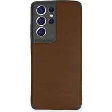 LTG Nova Galaxy S21 Kılıf Loop Deri Silikon - Kahverengi