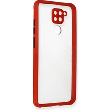 LTG Nova Redmi Note 9 Kılıf Miami Şeffaf Silikon - Kırmızı