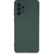 LTG Nova Galaxy A53 5g Kılıf Nano Içi Kadife Silikon - Koyu Yeşil