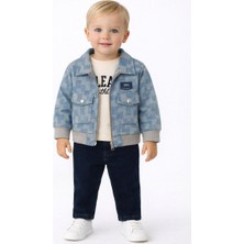 Erkek Çocuk Kot Pantolonlu Montlu Takım – 3'lü Kombin- 3606 M