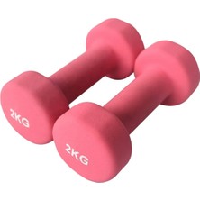 PremiumPort 2 kg Pembe Neopren Dambıl, Profesyonel Kalite, Spor ve Fitness Için