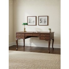 Gazzini Furniture Throne Fransız Still Çekmeceli Ahşap Çalışma Masası 75X160