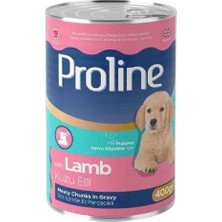 Proline Sos Içinde Et Parçacıklı Kuzu Etli Yavru Konserve Köpek Maması 400 gr 1 Adet