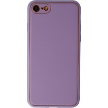 LTG Nova Iphone 7 Kılıf Coco Deri Silikon Kapak - Lila