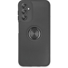 LTG Nova Galaxy A14 4g Kılıf Montreal Yüzüklü Silikon Kapak - Siyah