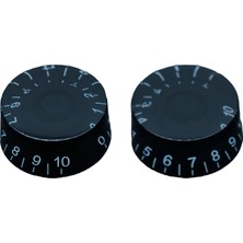 Kul Concept Gitar Siyah Pot Düğme Başlığı 2 Adet Ton ve Ses Potans Düğmesi