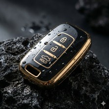 Tucson Santa Fe I30 IX35 3 Buton Smart Nano Anahtar Kılıfı - Siyah