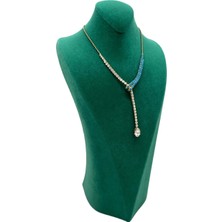 Megass Dekor Süet Kumaş Yeşil Renk 24/15 cm Bileklik Künye Standi