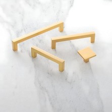 1 Paket Katı Çekirdek Mutfak Dolabı Çeker, Lüks Dolap Kolları, Kapı ve Şifonyer Çekmeceleri Için Donanım, 8-13/16 Inç (224MM) Delik Merkezi, Fırçalanmış Altın Pirinç, Işıklık