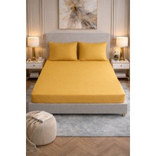 Luna Çeyiz Hediyelik Pamukören %100 Pamuk Çift Kişilik Lastikli Çarşaf Seti - 180X200+30 cm