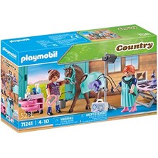 Playmobil 71241 Country Atlar Için Veteriner, Midilli Çiftliği, At Oyuncakları, Eğlenceli, Yaratıcı Rol Yapma, Oyun Seti, 4 Yaş ve Üzeri Çocuklar Için Uygun